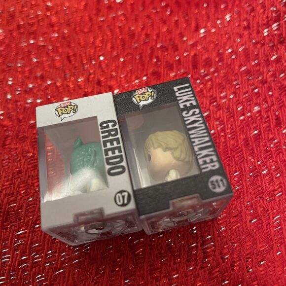 Funko Bitty Pop LUKE SKYWALKER #511 🔥 Star Wars Series 1 🔥 GREEDO Lot (2) - Picture 4 of 4